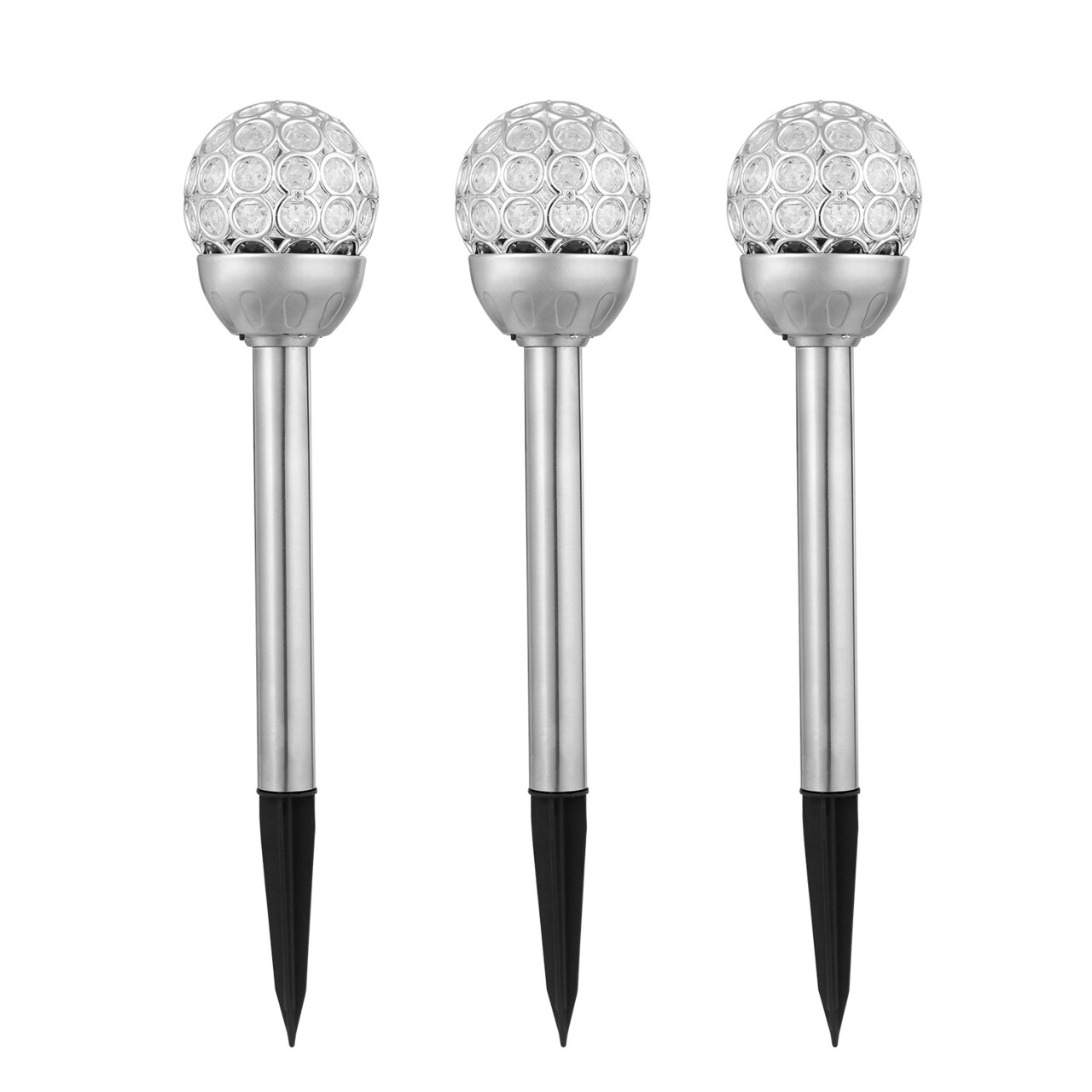 3 Pcs Outdoor Solar Lights Ball RGB Light Garden Decor Lamp Landscape Christmas